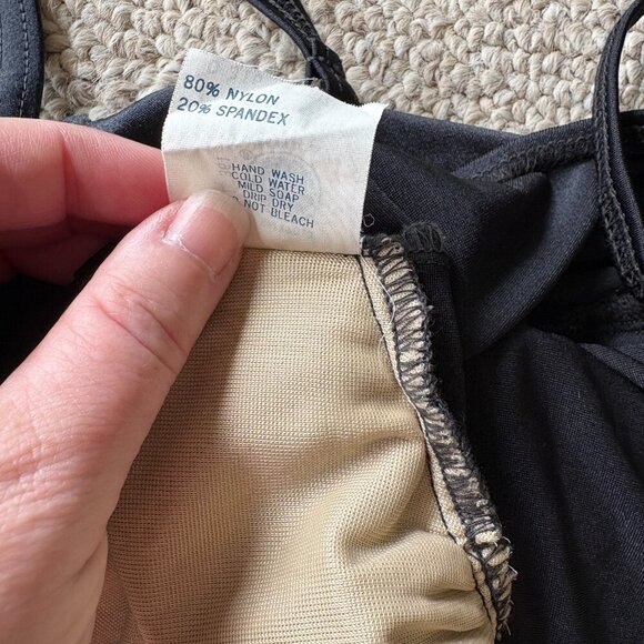 Vintage Givenchy Swimwear – Black Skirted One Piece | Size 12 | Union Made - Picture 7 of 14